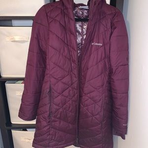 Columbia Omniheat “Women’s heavenly long hooded jacket” Size Large